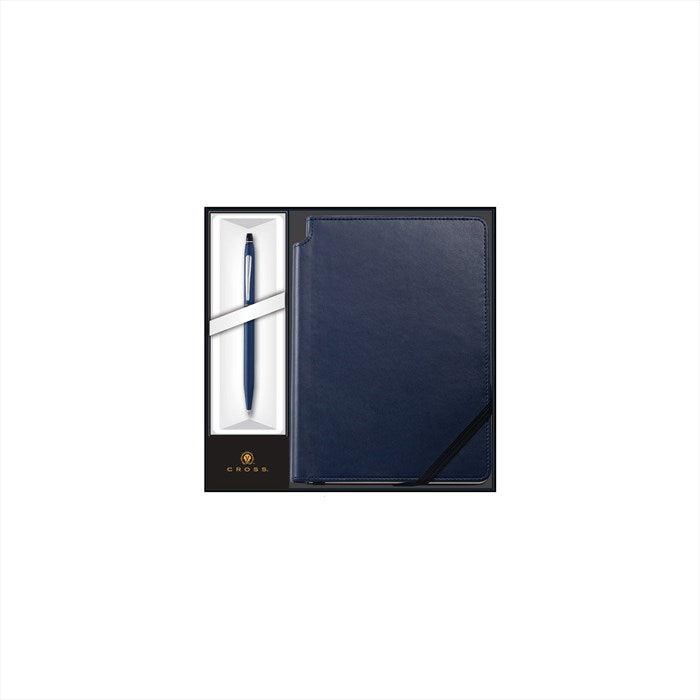 Cross Click Midnight Blue Ballpoint Pen with Midnight Blue Journal Set