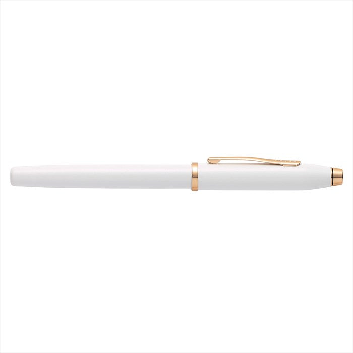 Cross Century II Pearlescent White Lacquer with Polished Rose Gold PVD Appointments and Polished Rose Gold PVD Medium Nib Fountain Pen