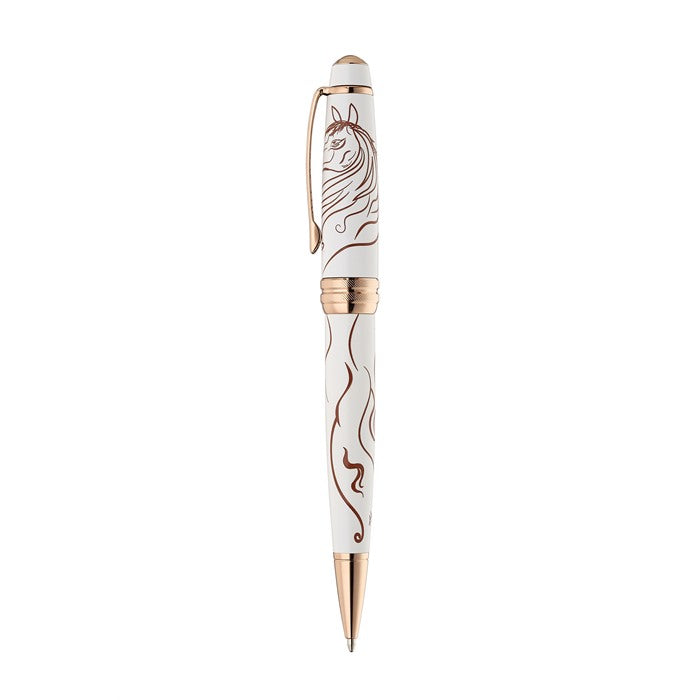 Cross Bailey® Zodiac Year of the Horse White Lacquer with Rose-Gold Plated Appointments Ballpoint Pen