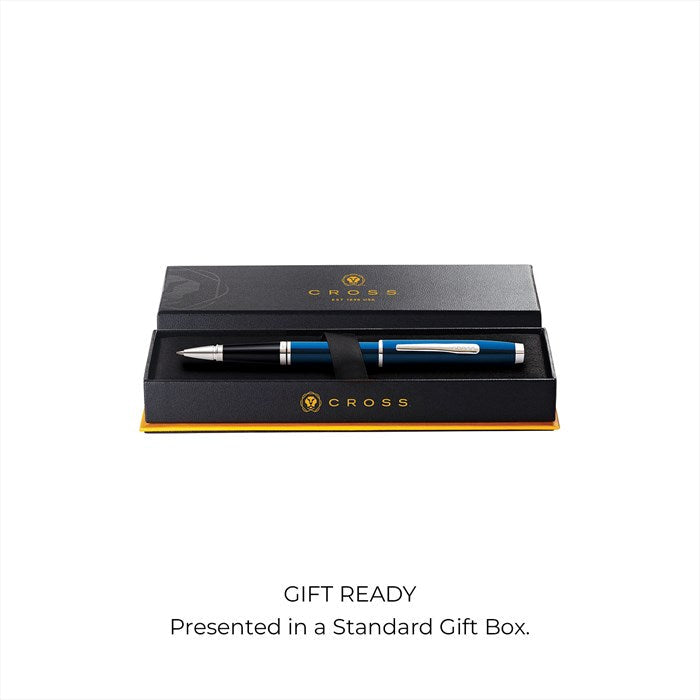 Cross Coventry Blue Lacquer with Chrome Trim Rollerball Pen