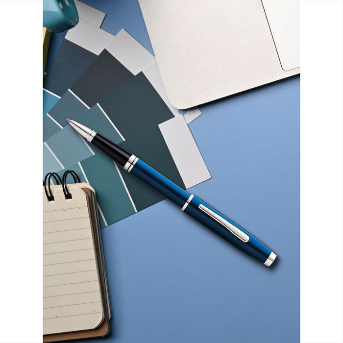Cross Coventry Blue Lacquer with Chrome Trim Rollerball Pen