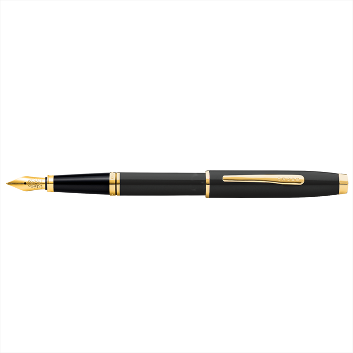 Cross Coventry Black Lacquer with Gold-Tone Fountain Pen - Fine