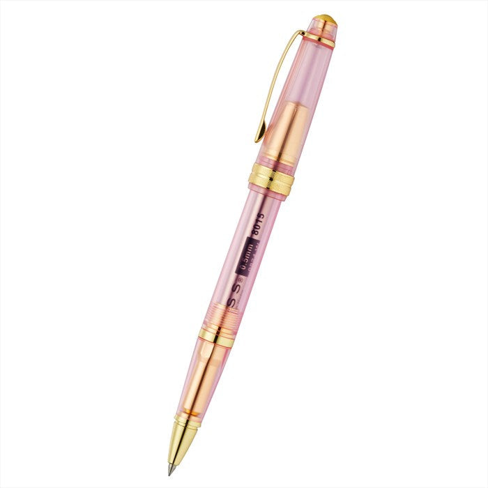 Cross Bailey Light Translucent Pink Sapphire Resin with Bright Chrome Internal Mechanism and Gold-plated Appointments Rollerball Pen
