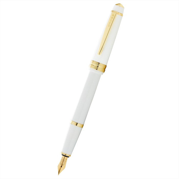 Cross Bailey Light Polished White Resin and Gold Tone Fountain Pen - Fine