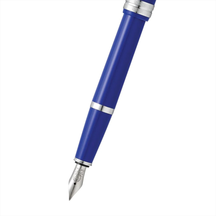 Cross Bailey Light Polished Blue Resin Fountain Pen - Extra Fine