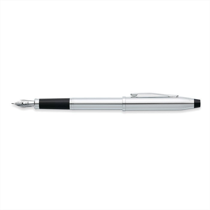 Cross Century II Lustrous Chrome with Polished Chrome Appointments and Stainless Steel Fine Nib Fountain Pen