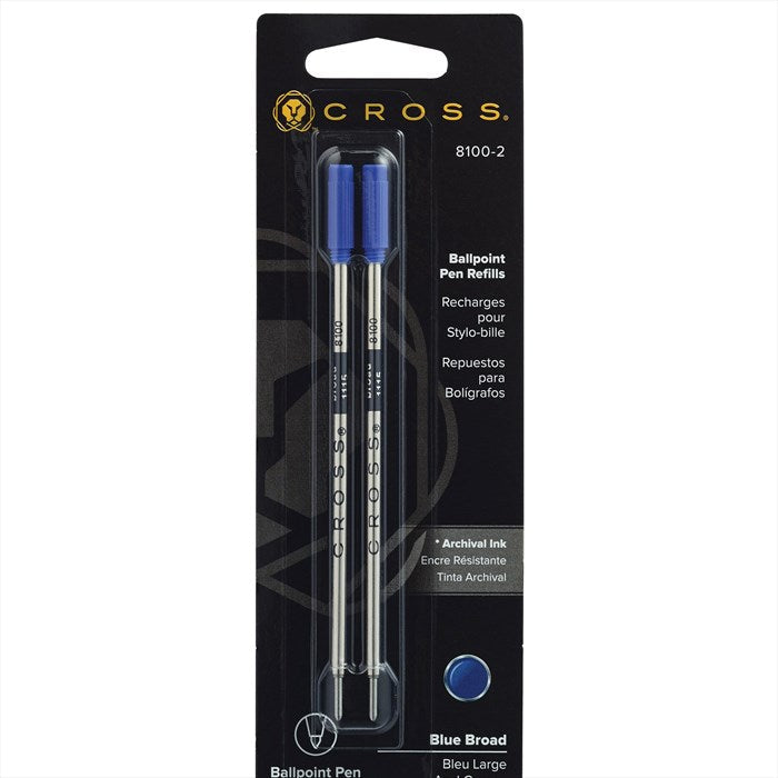 Cross Ballpoint Pen Refill - Blue - Broad - Dual Pack