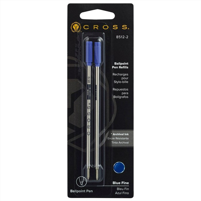 Cross Ballpoint Pen Refill - Blue - Fine - Dual Pack