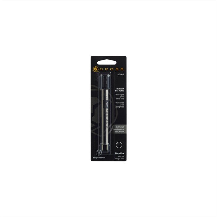 Cross Ballpoint Pen Refill - Black - Fine - Dual Pack