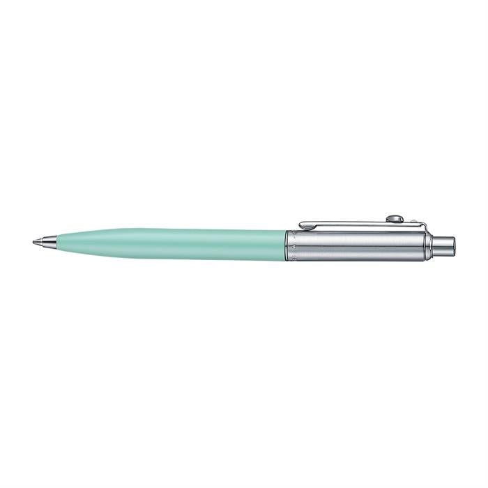 Sheaffer Sentinel Emily in Paris E321 Green Matte Finish Ballpoint Pen with Chrome-Plated Trims and Heart-Shaped Clip Emblem