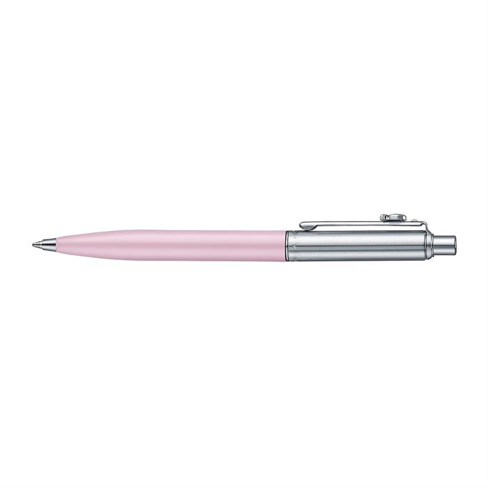 Sheaffer Sentinel Emily in Paris E321 Pink Matte Finish Ballpoint Pen with Chrome-Plated Trims and Bow-Shaped Clip Emblem