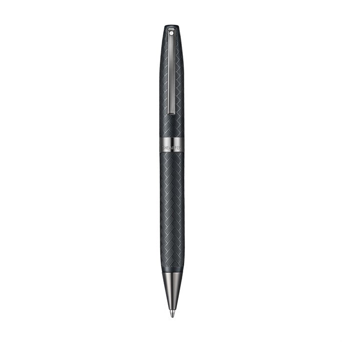 Sheaffer Legacy Chevron 9066 Matte Black Ballpoint Pen with PVD Gunmetal Trims
