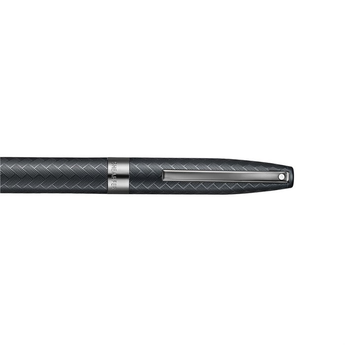 Sheaffer Legacy Chevron 9066 Matte Black Ballpoint Pen with PVD Gunmetal Trims