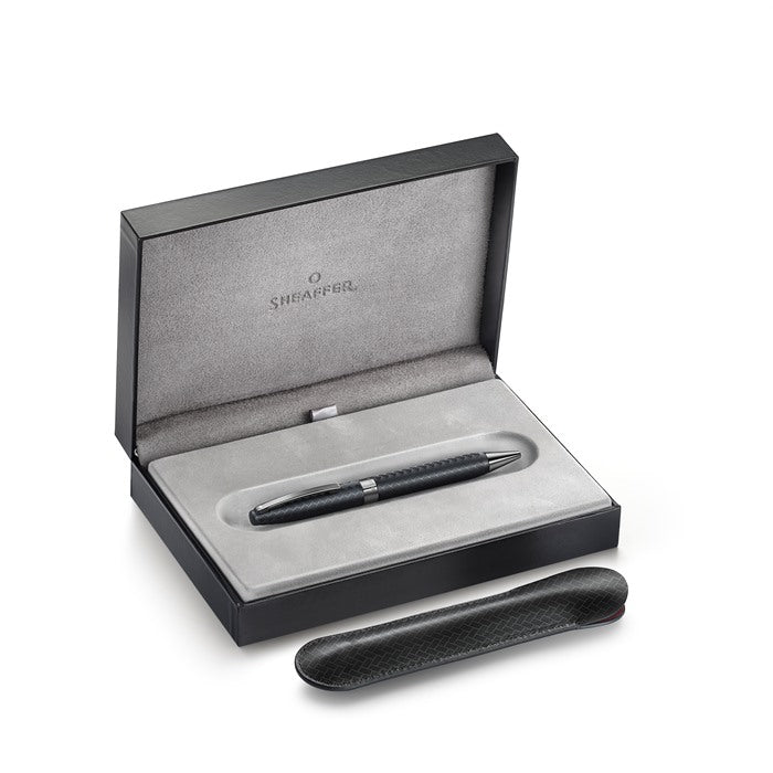 Sheaffer Legacy Chevron 9066 Matte Black Ballpoint Pen with PVD Gunmetal Trims
