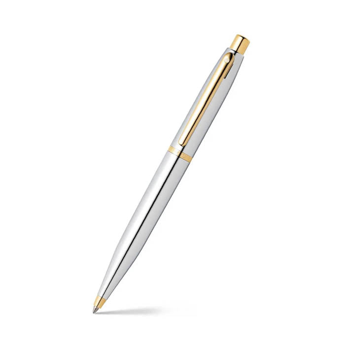 Sheaffer VFM E9422 Polished Chrome With Gold Plated Trims Ballpoint Pen
