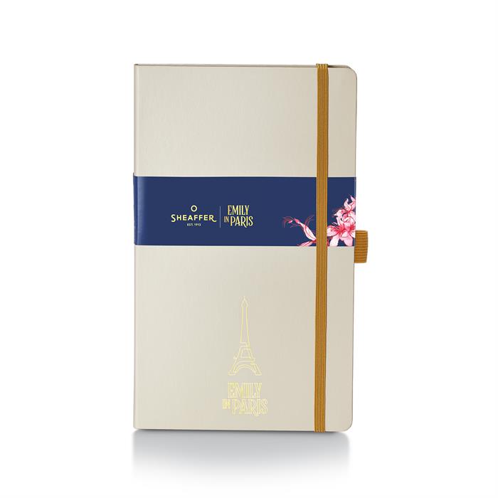 Sheaffer Emily in Paris Medium Notebook 90 GSM Ink Friendly with Embossed Eiffel Tower - Beige