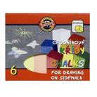 Koh I Noor chalks for drawing on pavement 6 - pack of 6 chalks
