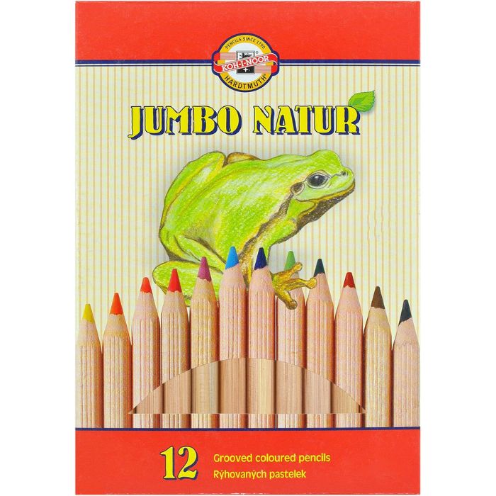Koh I Noor set of grooved jumbo coloured pencils 2172 - pack of 12 pencils