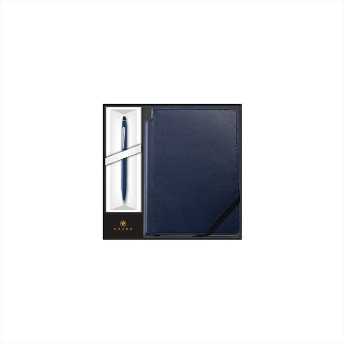 Cross Click Midnight Blue Ballpoint Pen with Midnight Blue Journal Set