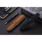 Cross Mocha Cigar Style Saffiano Leather Single Pen Case + Empty Pen Slot Gift Set Bundle