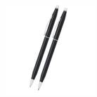 Cross Classic Century Black Lacquer with Polished Chrome Appointments Ballpoint Pen and 0.7mm Pencil Set