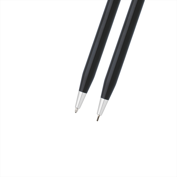 Cross Classic Century Black Lacquer with Polished Chrome Appointments Ballpoint Pen and 0.7mm Pencil Set