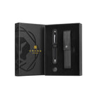 Cross Classic Century Black Lacquer Ballpoint Pen with Classic Black Magnetic Saffiano Leather Single Pen Case Gift Set Bundle