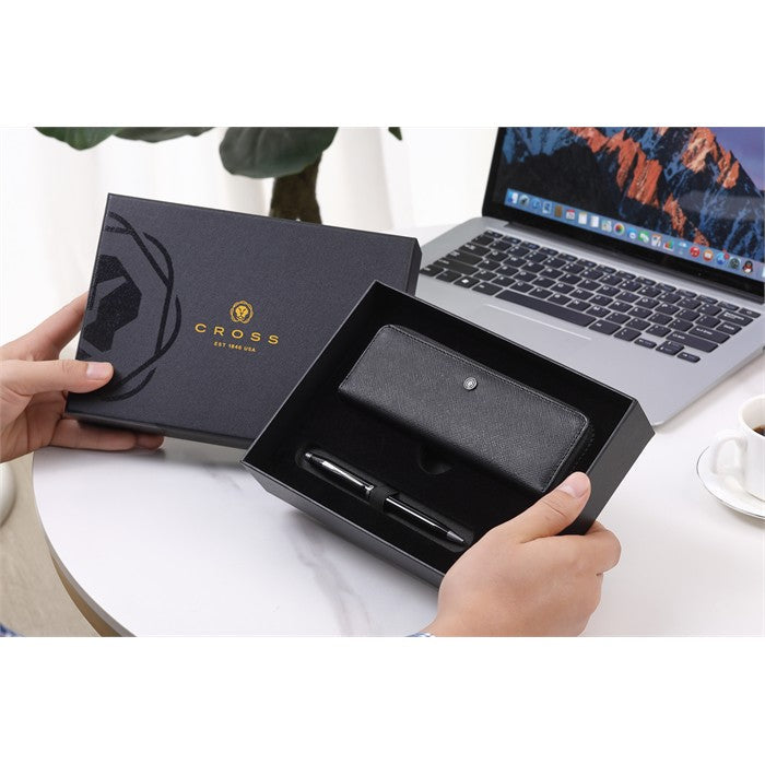 Cross Classic Black Zippered Double Pen Case