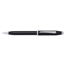 Cross Century II Black Lacquer Ballpoint Pen Chrome Trim