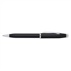 Cross Century II Black Lacquer Ballpoint Pen Chrome Trim