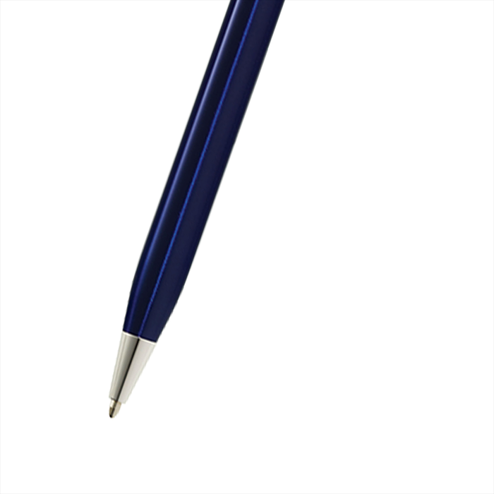 Cross Century II Blue Lacquer Ballpoint Pen Chrome Trim