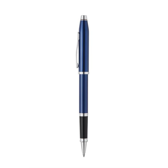Cross Century® II Polished Translucent Cobalt Blue Engraved Diamond Pattern with Polished Chrome Appointments Selectip® Rollerball Pen