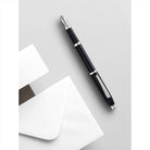Cross Century II Black Lacquer with Chrome Plated Appointments and Polished Stainless Steel Medium Nib Fountain Pen
