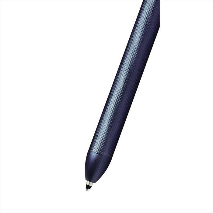 Cross Tech3+ Multi Function Pen - Dark Blue Chemically Etched Engraved Finish with Dark Blue PVD