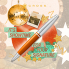 Cross Calais Metallic Exuberance Orange Lacquer with Polished Chrome Appointments Ballpoint Pen