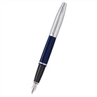 Cross Calais Chrome and Blue Lacquer Fountain Pen - Medium