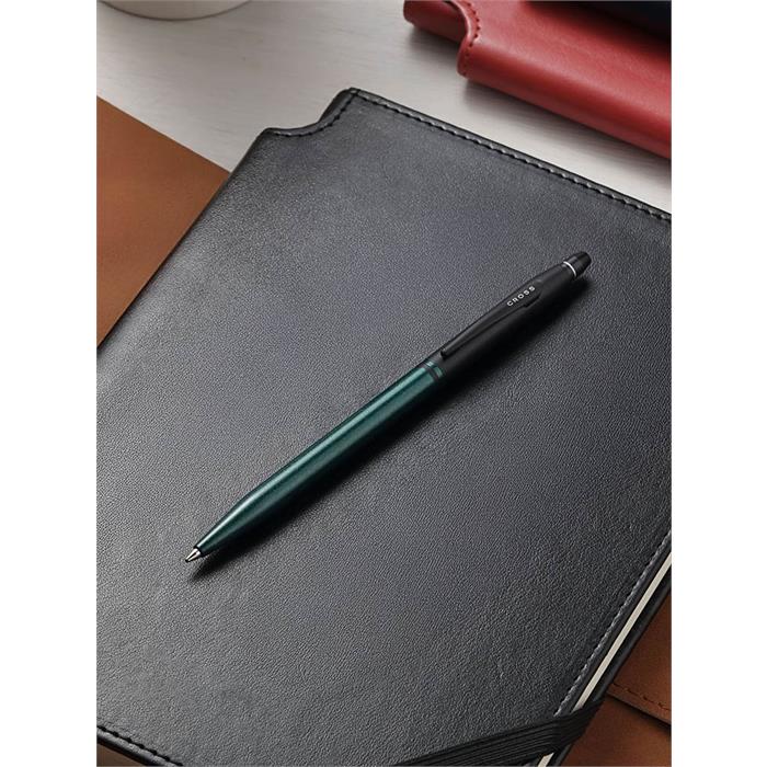 Cross Click™ Tuxedo Satin Metallic Green with Black Appointments Ballpoint Pen