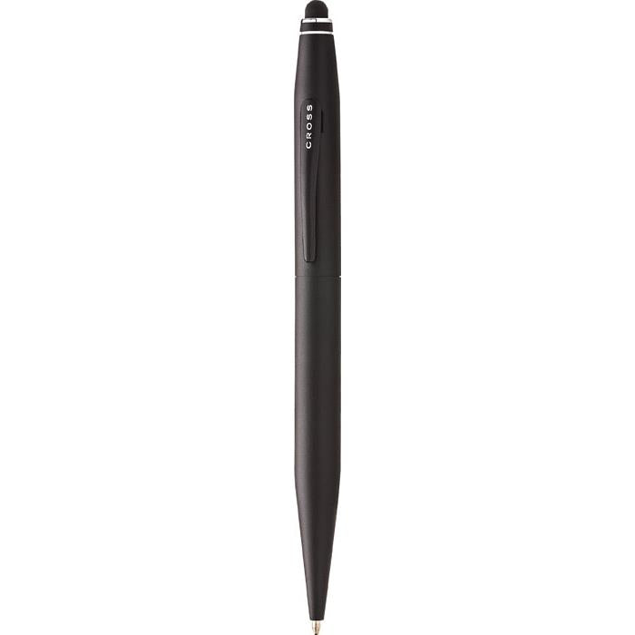Cross Tech2 Satin Black Pen with Classic Black Saffiano Leather Magnetic Card Holder Gift Set Bundle