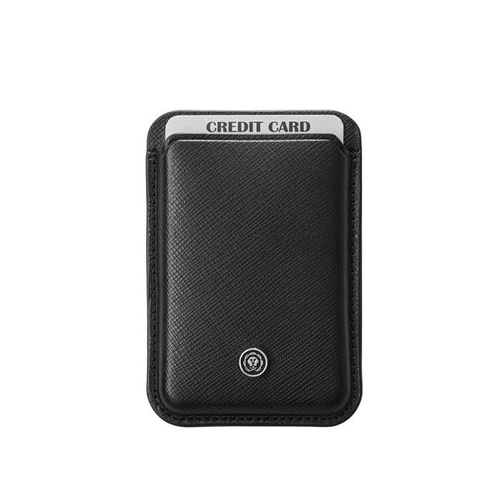 Cross Tech2 Satin Black Pen with Classic Black Saffiano Leather Magnetic Card Holder Gift Set Bundle
