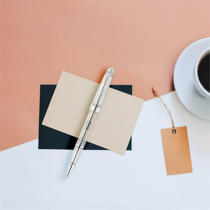 Cross Bailey Light Translucent Clear Resin with Bright Chrome Internal Mechanism and Chrome-plated Appointments 4-in-1 Writing Set