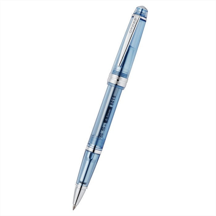 Cross Bailey Light Translucent Navy Blue Resin with Bright Chrome Internal Mechanism and Chrome-plated Appointments Rollerball Pen
