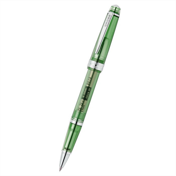 Cross Bailey Light Translucent Green Resin with Bright Chrome Internal Mechanism and Chrome-plated Appointments Rollerball Pen