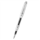 Cross Bailey Light Translucent Clear Resin with Bright Chrome Internal Mechanism and Chrome-plated Appointments Extra-Fine Nib Fountain Pen