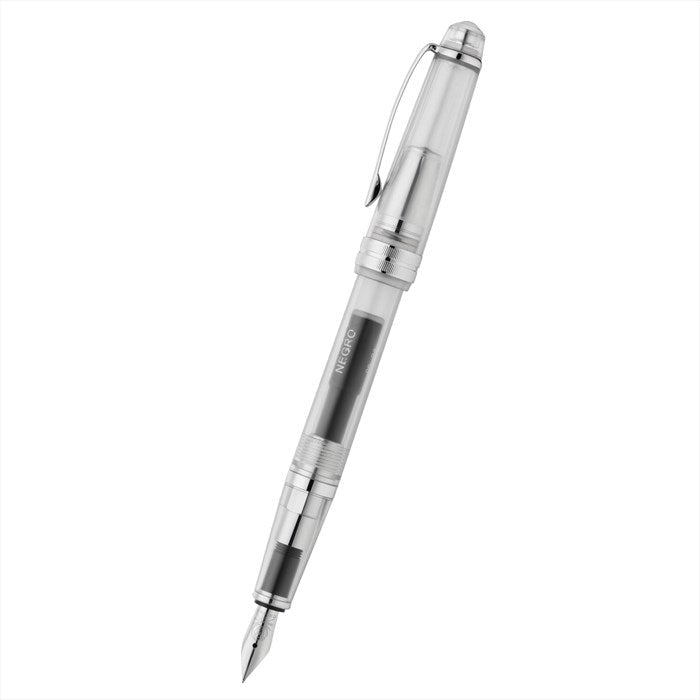 Cross Bailey Light Translucent Clear Resin with Bright Chrome Internal Mechanism and Chrome-plated Appointments Extra-Fine Nib Fountain Pen