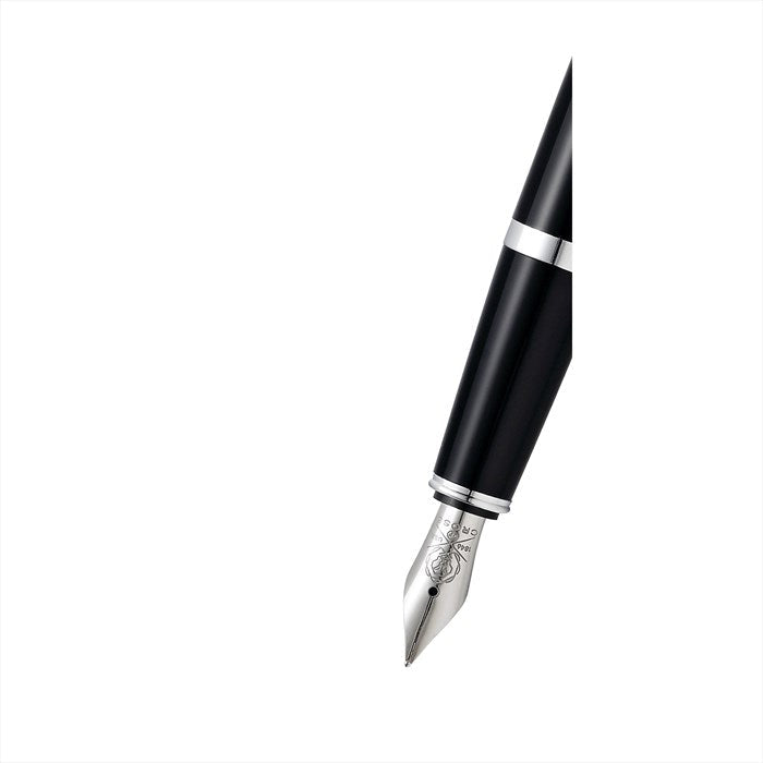 Cross Bailey Light Polished Black Resin Fountain Pen - Medium