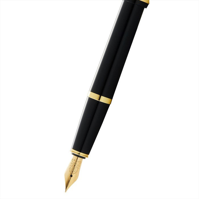 Cross Bailey Light Polished Black Resin and Gold Tone Fountain Pen - Extra Fine