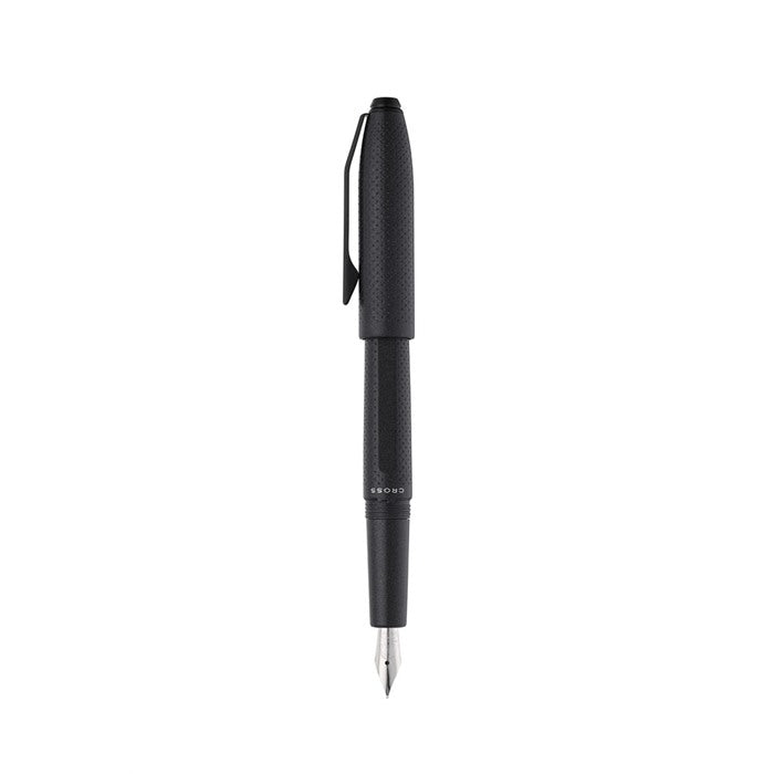 Cross Prism Obsidian Black Resin with Polished Black Appointments and Stainless Steel Fine Nib Fountain Pen
