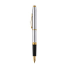 Cross Foundry Polished Chrome with PVD Gold Appointments Medium Nib Fountain Pen