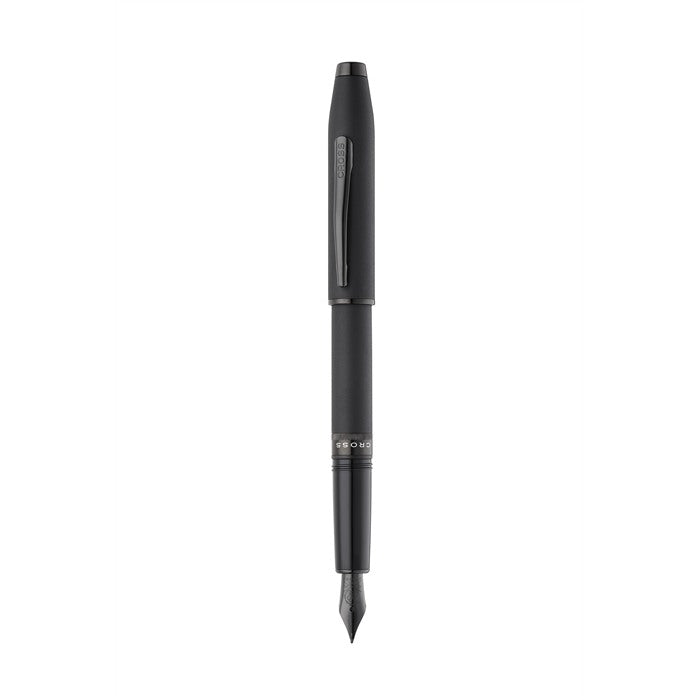 Cross Foundry Matte Black Lacquer with PVD Black Appointments Medium Nib Fountain Pen