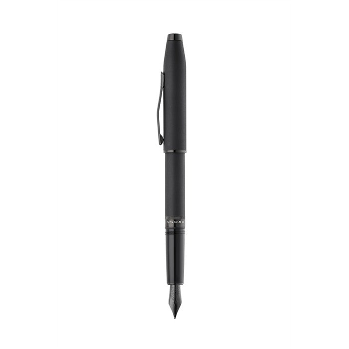 Cross Foundry Matte Black Lacquer with PVD Black Appointments Medium Nib Fountain Pen
